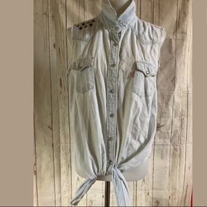 Levi's Vintage Denim Sleeveless Pearl Snap Shirt